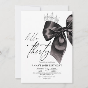 Convite de Aniversário de 30 Anos Arco Preto Trint