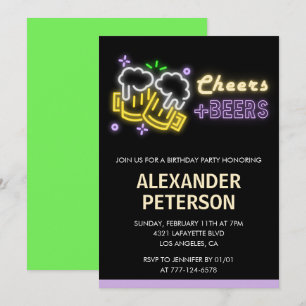 convite de aniversário de 30 anos Cheers Beer Home