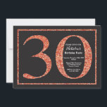 Convite de Aniversário de 30 anos com Brilho Laran<br><div class="desc">Convite de Aniversário de 30 anos. Convite de festa de aniversário preto e laranja brilhante com fundo de quadro negro. Aniversário surpresa. Aniversário adulto. Festa de aniversário para homens ou mulheres. Para personalização adicional,  clique no botão "Personalize" e use nossa ferramenta de design para modificar este modelo.</div>