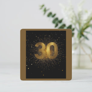 Convite de Aniversário de 30 Anos com Confetes Dir