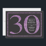 Convite de Aniversário de 30 anos com Glitter Roxo<br><div class="desc">Convite de Aniversário de 30 anos. Convite de festa de aniversário preto e roxo com glitter e fundo de quadro negro. Aniversário surpresa. Aniversário adulto. Festa de aniversário para homens ou mulheres. Para personalização adicional,  clique no botão "Personalizar" e use nossa ferramenta de design para modificar este modelo.</div>