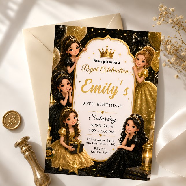 Convite de Aniversário de 30 anos da Princesa Real (Criador carregado)