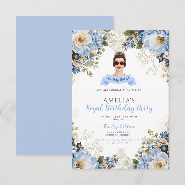 Convite de aniversário de 30 anos da Princess Diar (Frente/Verso)