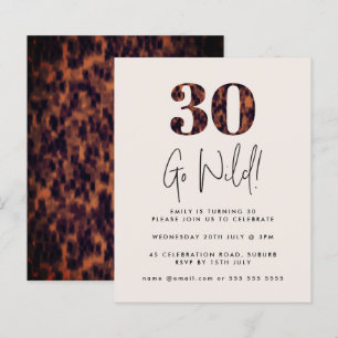 Convite de aniversário de 30 anos de Orçamento T