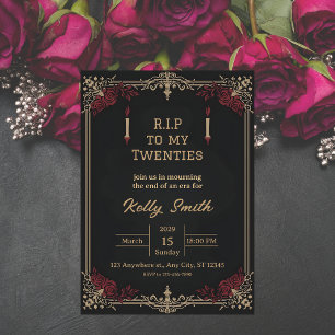 Convite de Aniversário de 30 Anos Divertido RIP Tw