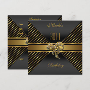 Convite de Aniversário de 30 anos Elegante com Lis