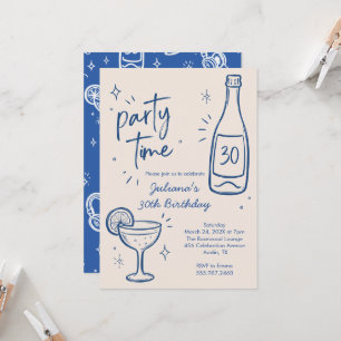 Convite de Aniversário de 30 anos Moderno de Garra