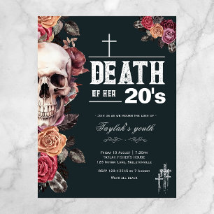 Convite de aniversário de 30 anos "Morte dos seus 