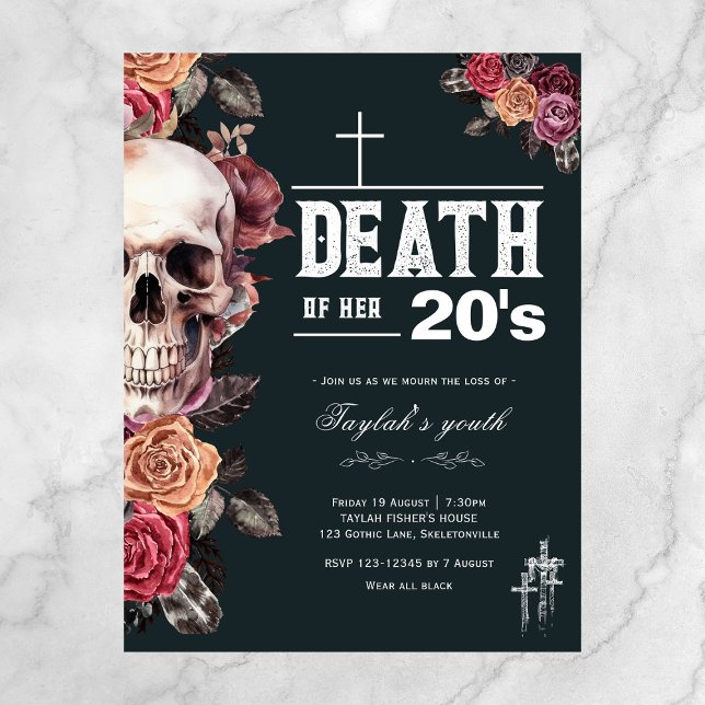 Convite de aniversário de 30 anos "Morte dos seus  (Criador carregado)
