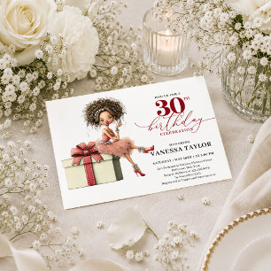 Convite de Aniversário de 30 anos Mulher Excêntric