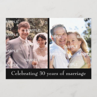 Convite de Aniversário de 30 Anos Passado e Presen