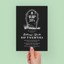 Convite de Aniversário de 30 anos "RIP 20s"