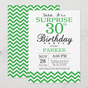 Convite de Aniversário de 30 anos Surpresa com Che
