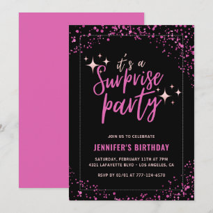 convite de aniversário de 33 anos Festa surpresa R