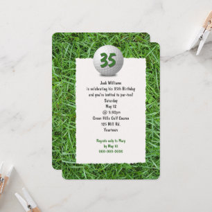Convite de Aniversário de 35 anos do Golfista