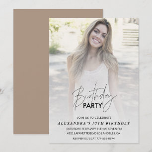 Convite de aniversário de 37 anos Festa de Anivers