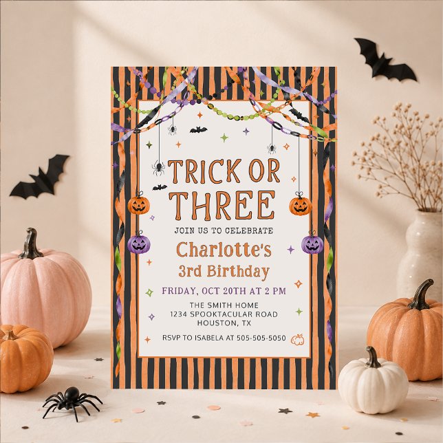 Convite de Aniversário de 3 anos de Halloween: Doc (Criador carregado)