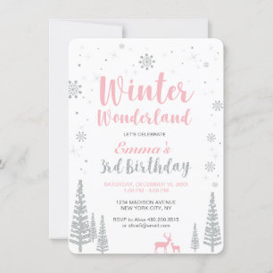 Convite de Aniversário de 3 anos para Menina - Win
