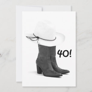 CONVITE DE ANIVERSÁRIO DE 40 ANOS COUNTRY WESTERN