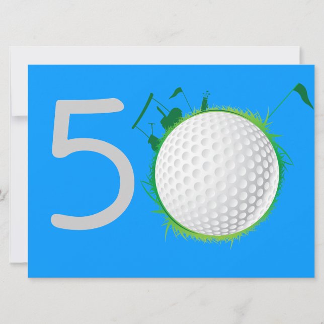 Convite de Aniversário de 40 anos de Golfe Golfe G (Frente)