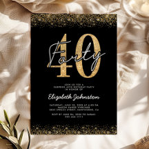 Convite de Aniversário de 40 anos em Ouro Preto Lu