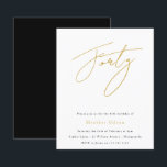 Convite de Aniversário de 40 anos orçamento Black<br><div class="desc">Convite de Aniversário de 40 anos orçamento Black & Gold Script

Veja itens correspondentes na Loja Niche and Nest</div>