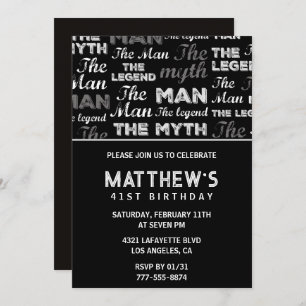 Convite de aniversário de 41ruas para ele Myth Leg