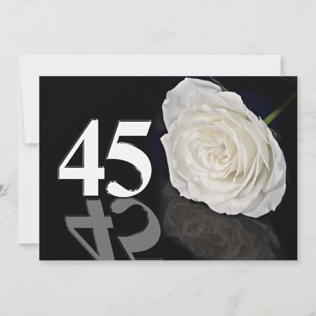 Convite de aniversário de 45 anos (Frente)