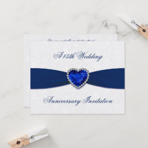 Convite de Aniversário de 45 Anos de Casamento em 