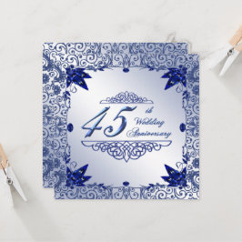 Convite de Aniversário de 45 Anos de Casamento Saf