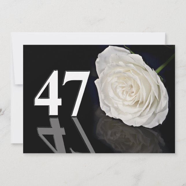 Convite de aniversário de 47 anos (Frente)