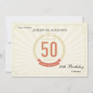 Convite de Aniversário de 50 Anos