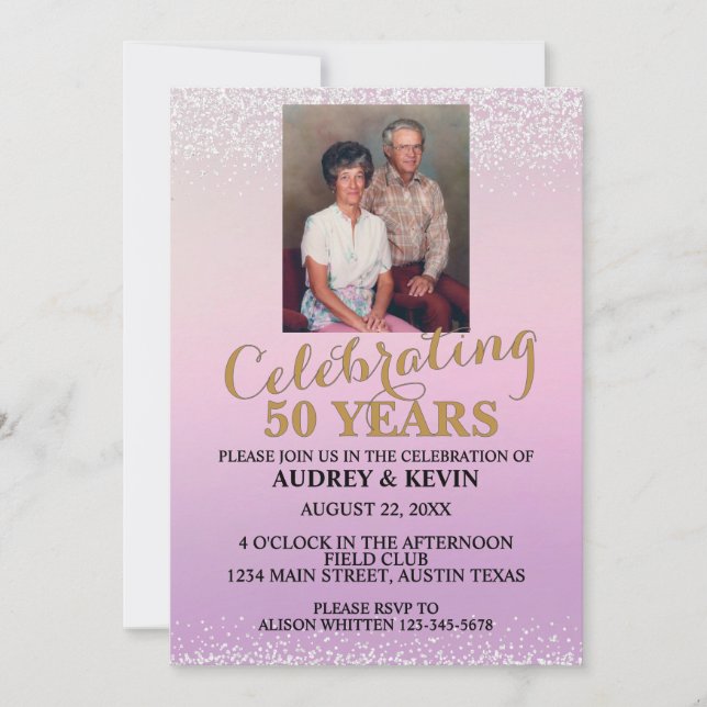 Convite de Aniversário de 50 anos (Frente)