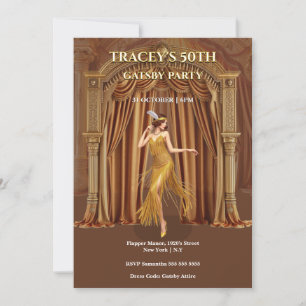 Convite de Aniversário de 50 anos ao estilo Gatsby