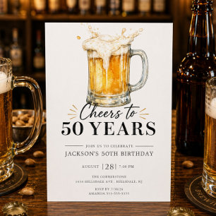 Convite de Aniversário de 50 Anos Cheers