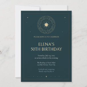 Convite de Aniversário de 50 anos com Constelação 