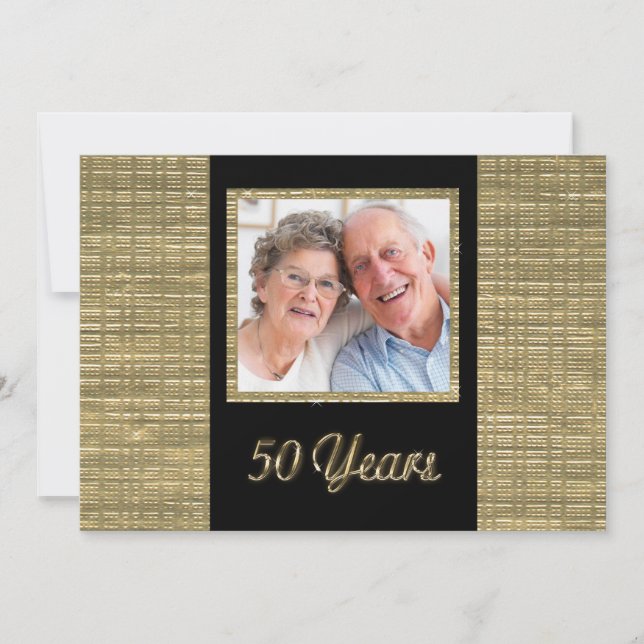 Convite de Aniversário de 50 Anos com Inserção de  (Frente)