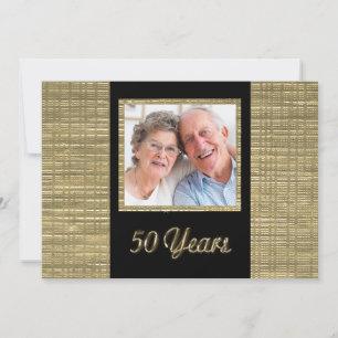 Convite de Aniversário de 50 Anos com Inserção de