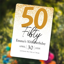 Convite de aniversário de 50 anos da Mamãe em letr