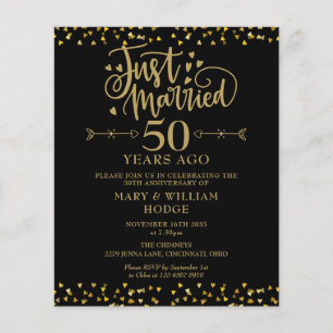 Convite de Aniversário de 50 Anos de Casados Budge