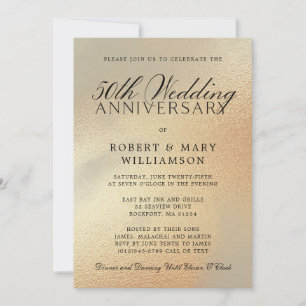 Convite de Aniversário de 50 Anos de Casamento Bri