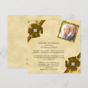 Convite de Aniversário de 50 Anos de Casamento Bri
