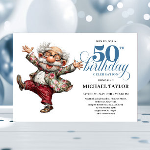 Convite de Aniversário de 50 Anos do Homem com Hum