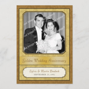 Convite de Aniversário de 50 anos do Leafy Golden 