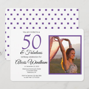 convite de aniversário de 50 anos fabuloso com fot