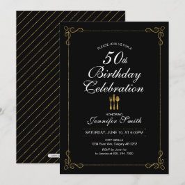Convite de Aniversário de 50 Anos Festa de Celebra