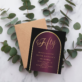 Convite de aniversário de 50 anos para o Arch de O