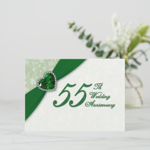 Convite de Aniversário de 55 Anos de Casamento Dam