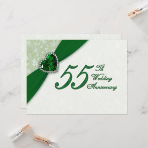 Convite de Aniversário de 55 Anos de Casamento Dam
