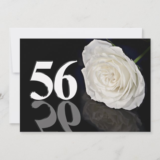 Convite de aniversário de 56 anos (Frente)